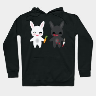 Cute rabbit and killer rabbit Hoodie